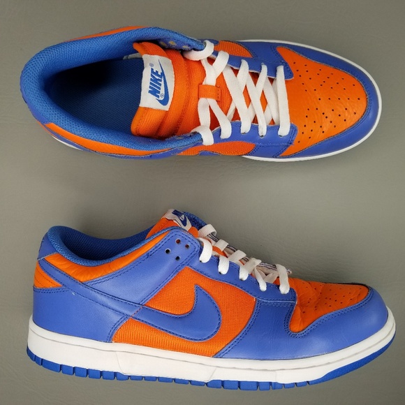 blue and orange nike dunks